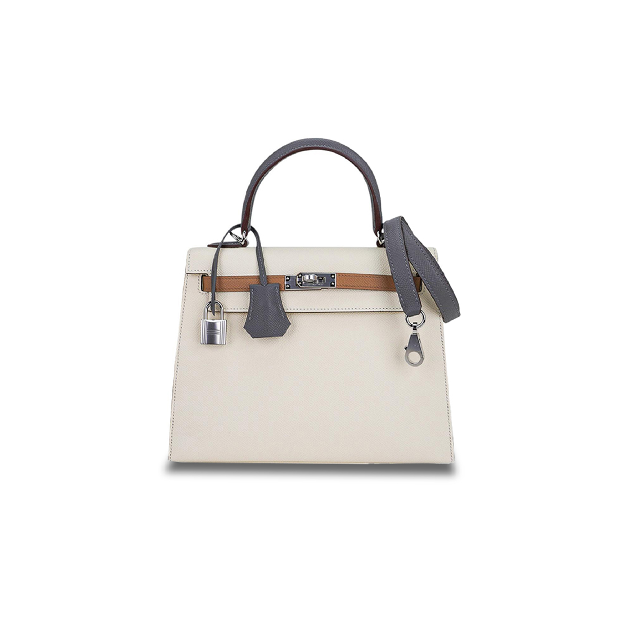 HERMÈS EPSOM KELLY 25 HARDWARE (25*17*7cm) 